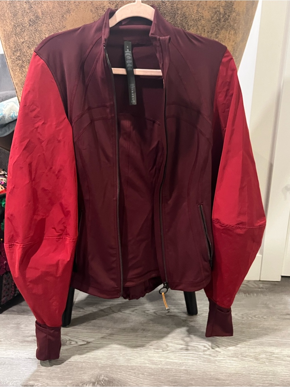 Lululemon x Roksanda Define Jacket Garnet - Maroon Body with Red Sleeves Bomber